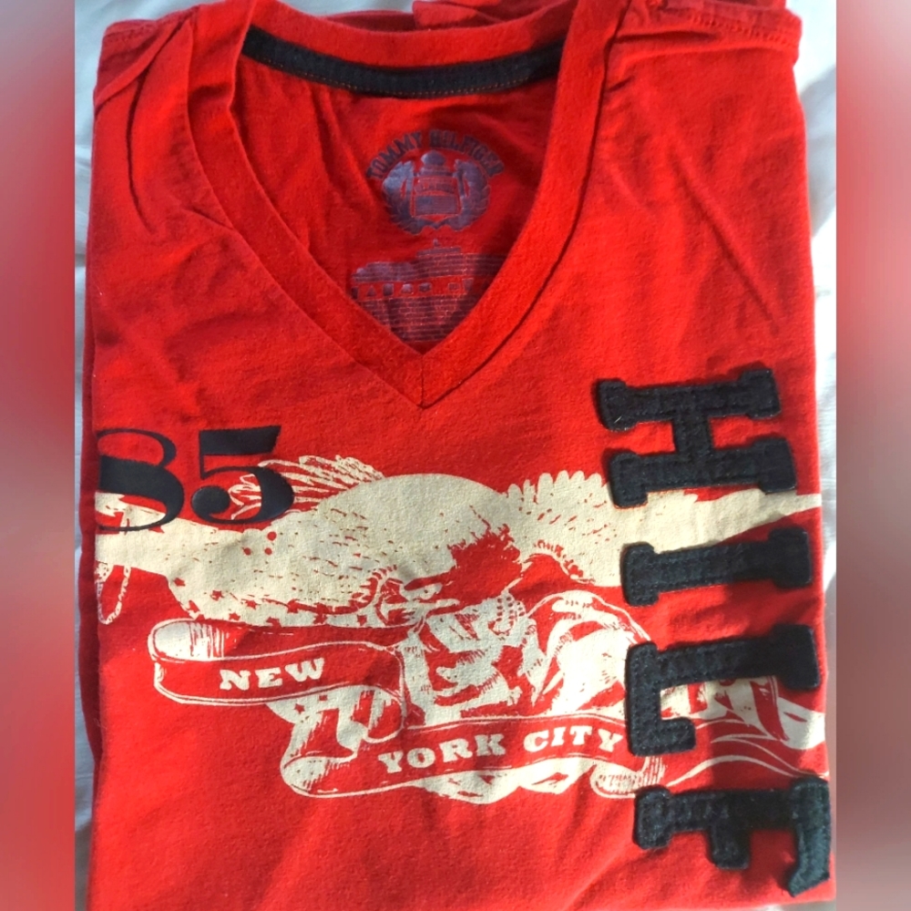 Tommy Hilfiger T-shirt, Red,Men's Large